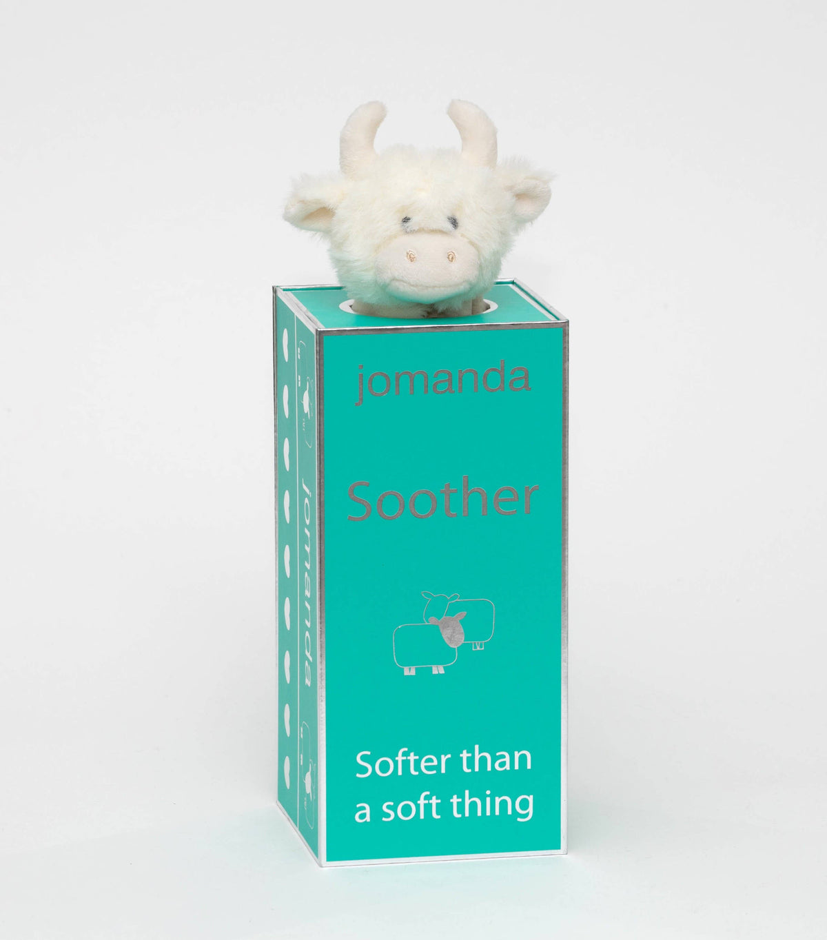 Jomanda Soft Toys & Accessories - Highland Cow Soft Toy Baby Soother Cream 29CM X 29CM