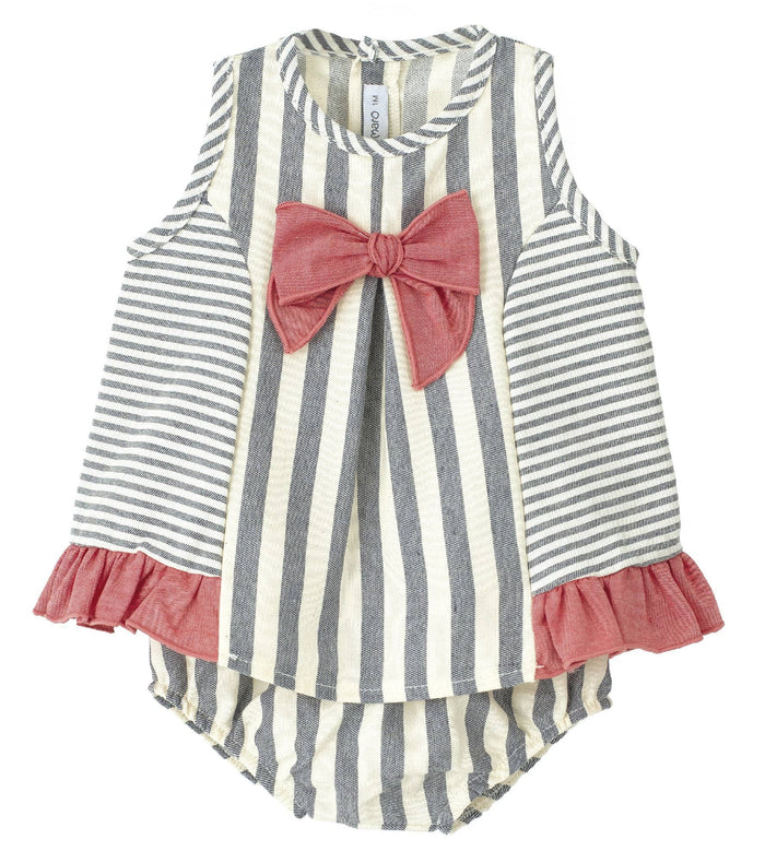 Grey and Pink Summer 2 Piece Short Outfit