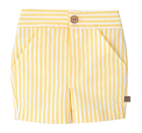 Yellow and White Stripe Short Outfit