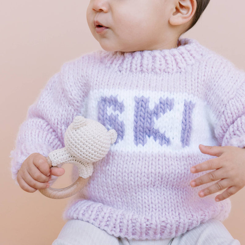 The Blueberry Hill - Ski Sweater, Baby Pink Winter Snow Jumper and Hat Set