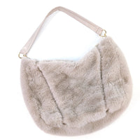 Cora - Faux Fur Shoulder Bag - Cream