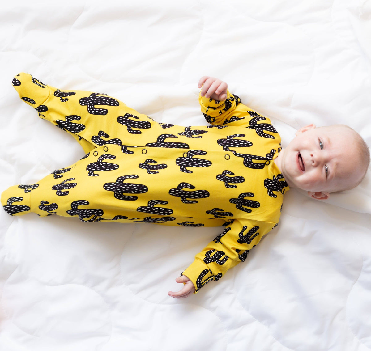 Unisex Baby Cotton Sleepsuit (Onesie) – Cactus Print