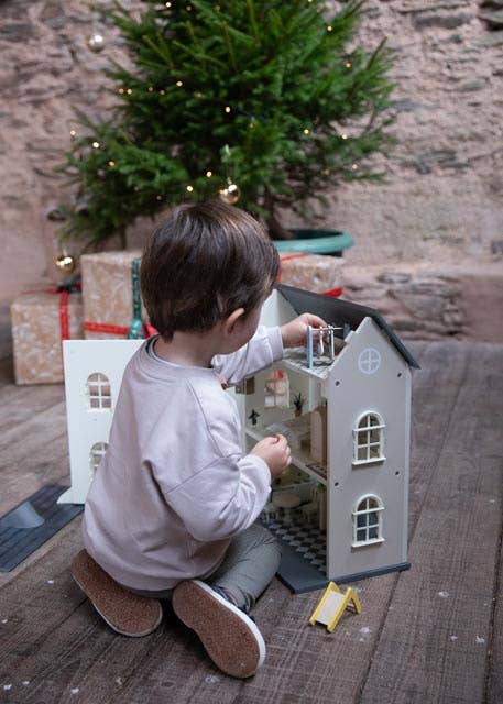 Classic World Vintage Doll House Wooden FSC Pretend Play