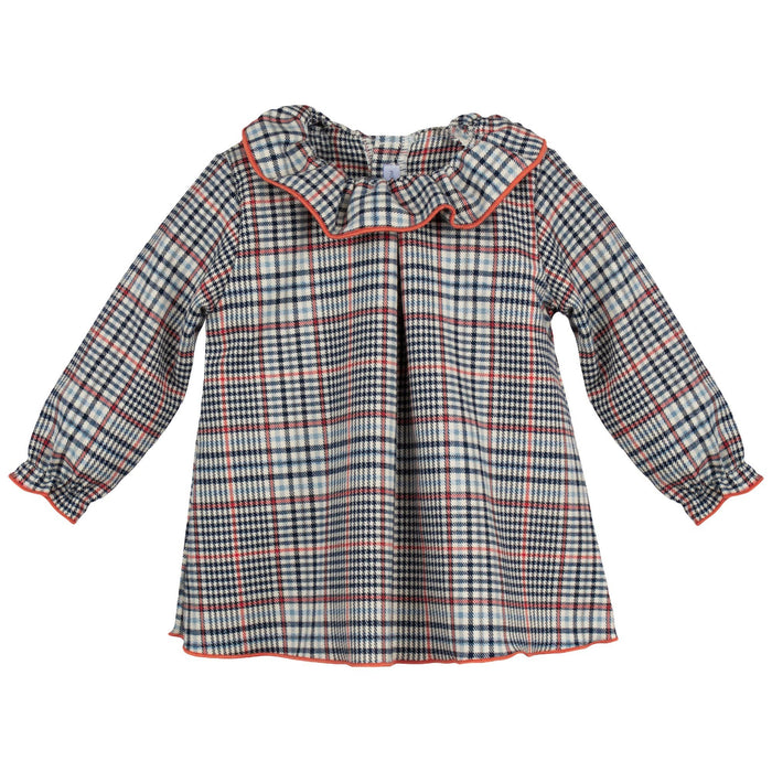Tan and Blue Tartan Dress