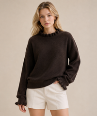 Frill Trim Soft Knit Jumper