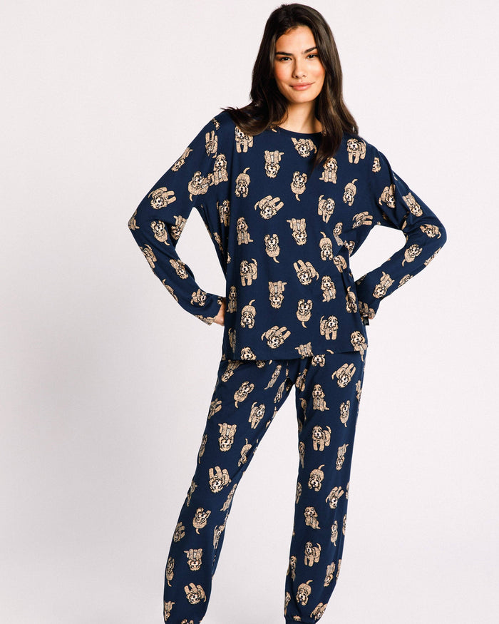 Chelsea Peers - Navy Cockapoo Print