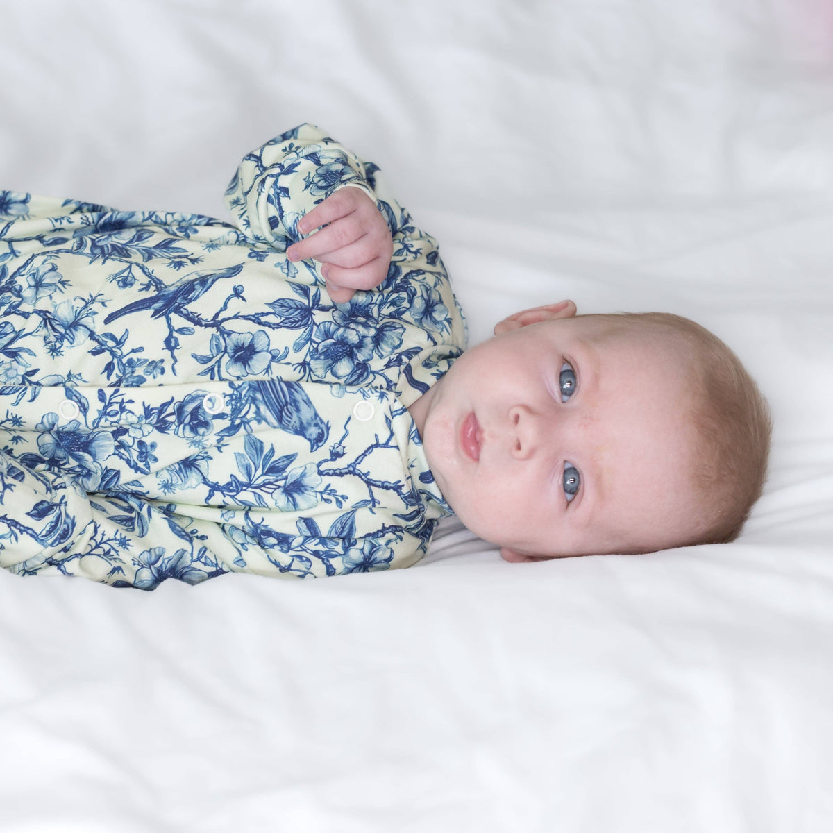 Unisex Baby Cotton Sleepsuit (Onesie) – Willow Flower Print