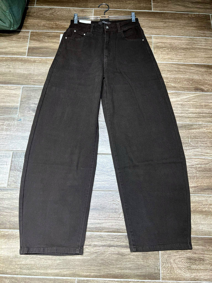 Balloon Fit Chocolate Denim Jeans