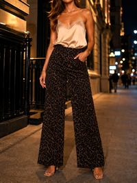 Wide Leg Chocolate Animal Voggo Denim Jeans