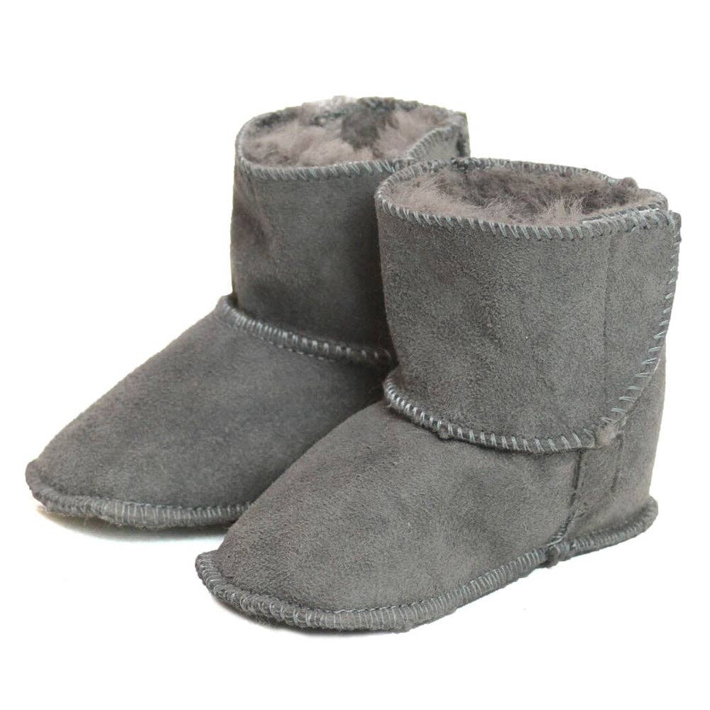CSB/T Sheepskin Velcro Tab Baby Booties Slippers