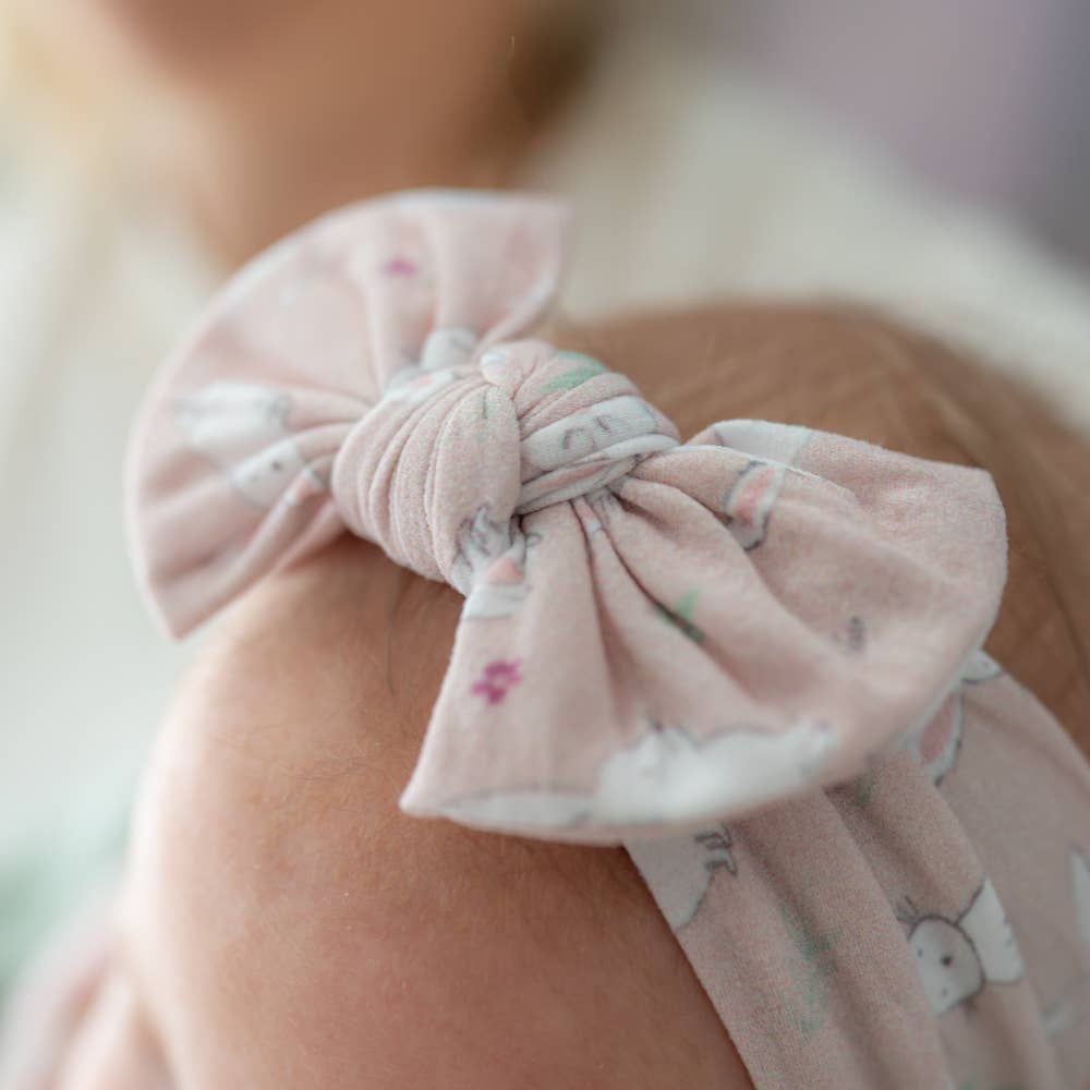 Bunnies Top Bow Turban Headband