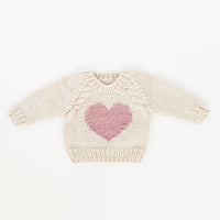 Huggalugs Sweetheart Crew Neck Jumper and Matching Beanie Hat