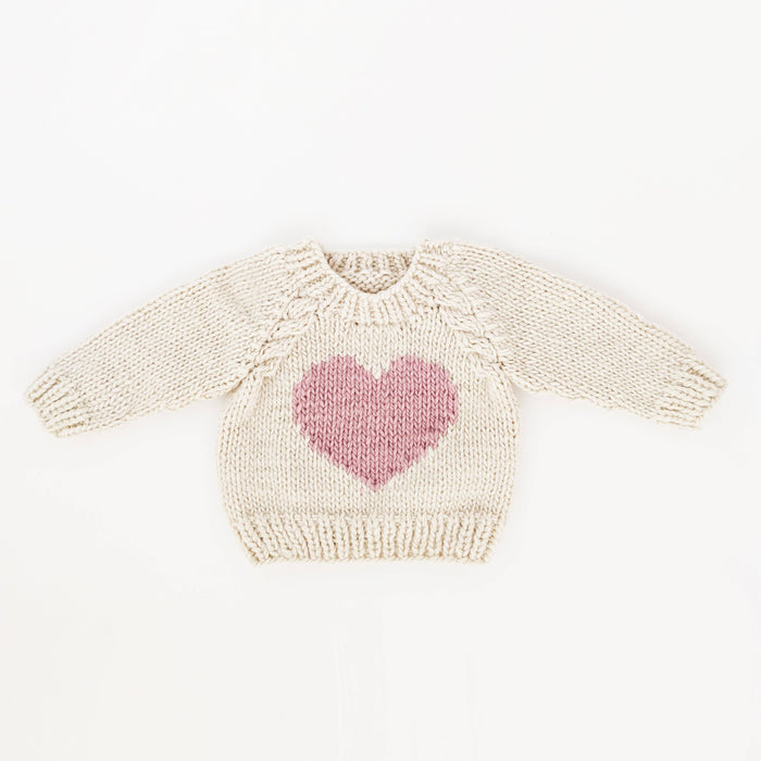 Huggalugs Sweetheart Crew Neck Jumper and Matching Beanie Hat