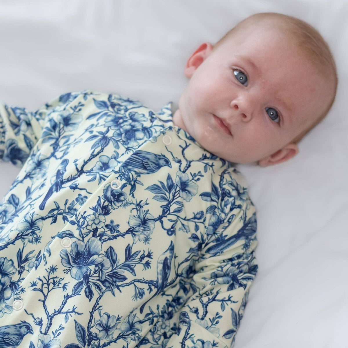 Unisex Baby Cotton Sleepsuit (Onesie) – Willow Flower Print