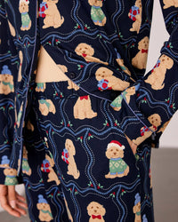 Christmas Chip the Cockapoo Portraits Print Long Pyjama Set