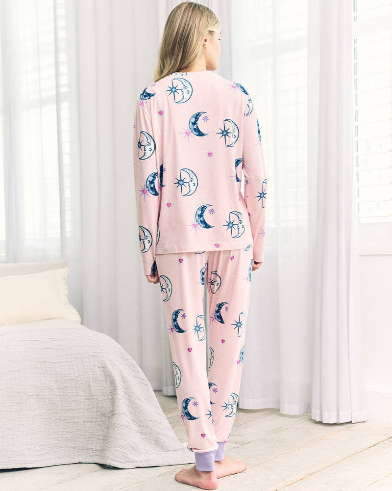 Chelsea Peers - Astral Hearts Print Long Pyjama Set