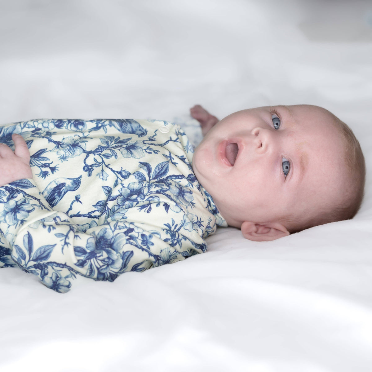 Unisex Baby Cotton Sleepsuit (Onesie) – Willow Flower Print