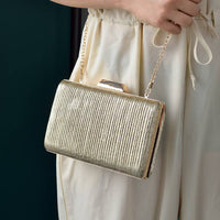 Small Pu Winkle Evening Bag Clutch with 2 Chain Straps-CH004