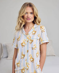 Fluffy Ducklings Stripe Short Pyjama Set