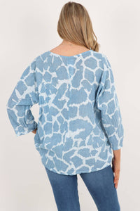 Italian Animal Print Cotton Top