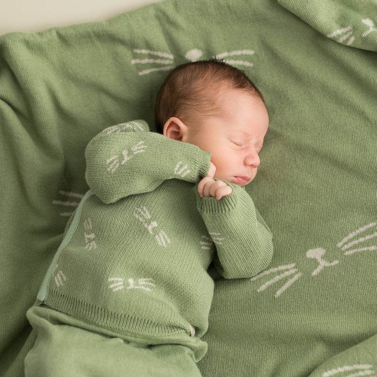 micu micu - Baby blanket animal whiskers mint