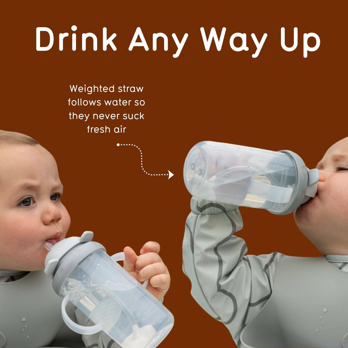 Tall Tippy Up Sippy Cup, with Weighted Straw (Valve Free), Fergus Fox, 300ml, Series 3