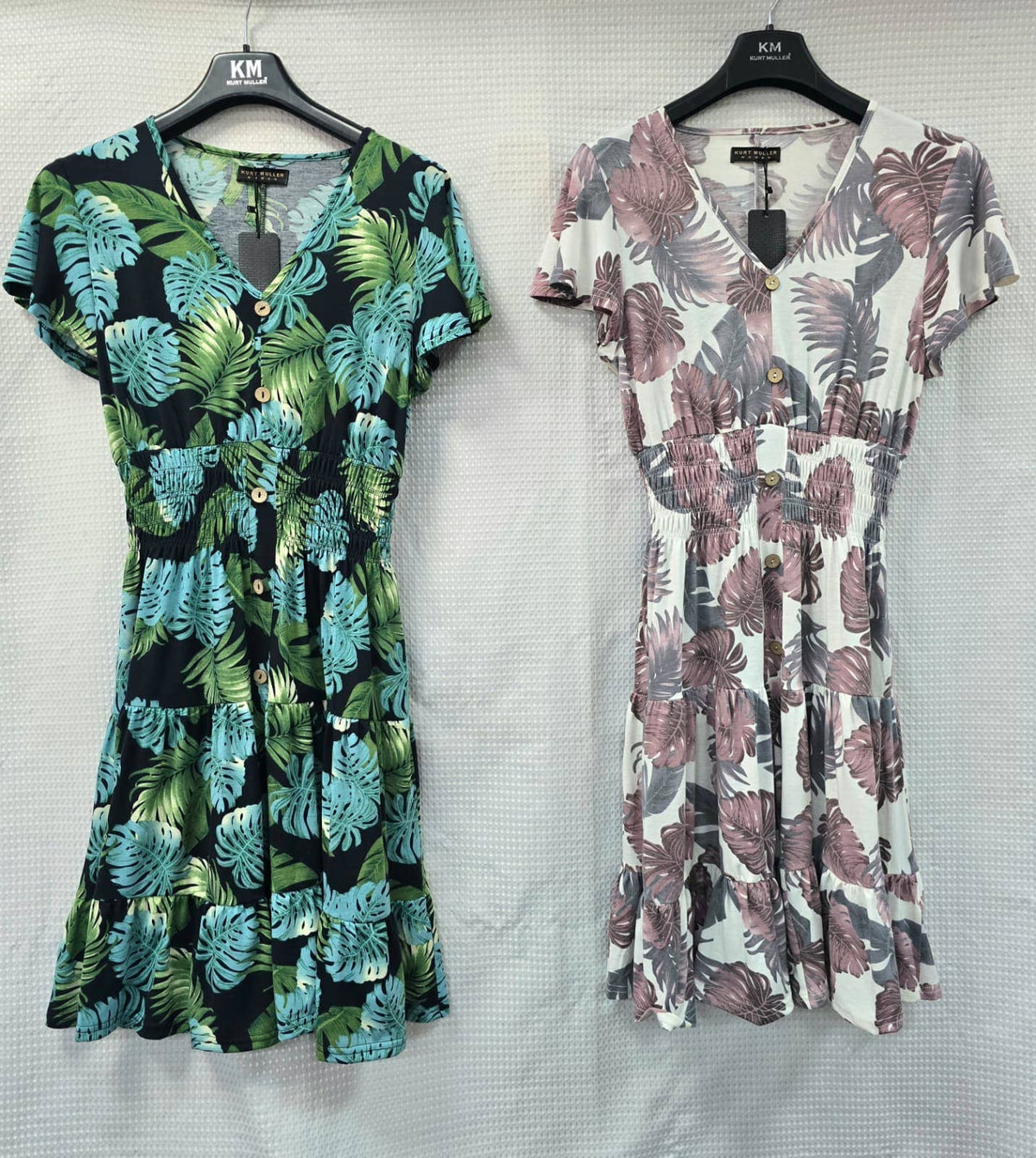 Palms V Midi Jersey Dress