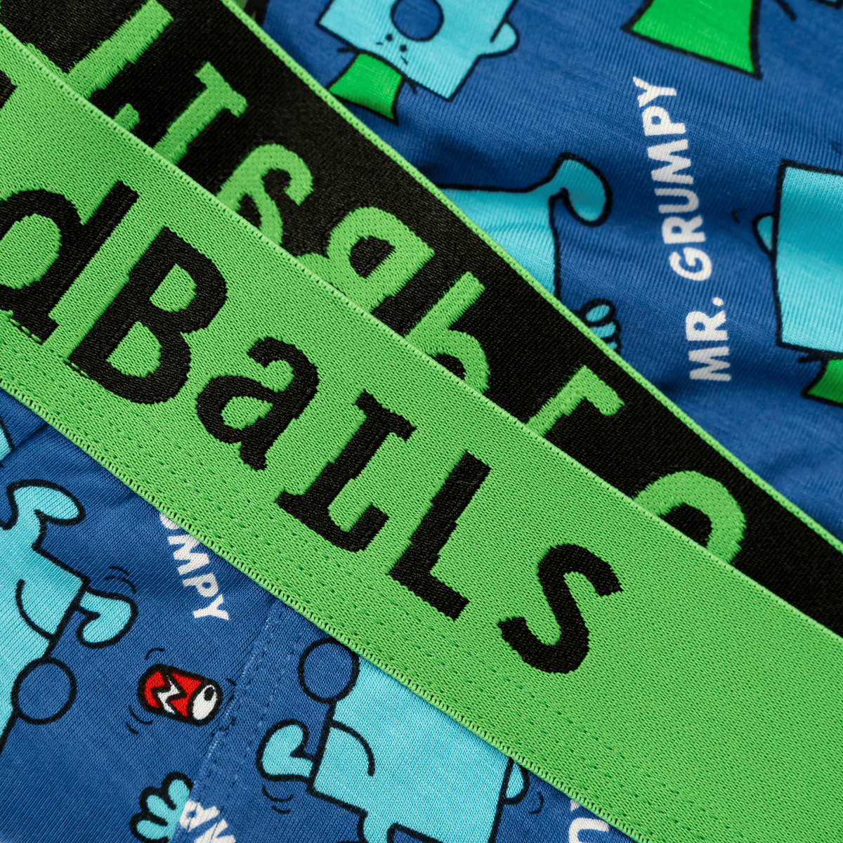 Mr Grumpy - Mr Men - Mens Bamboo Boxer Shorts