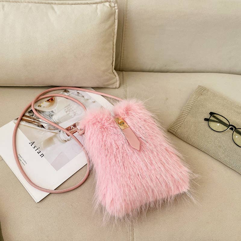 Soft Faux Fur Mobile Bag Essential Bag - More colours available