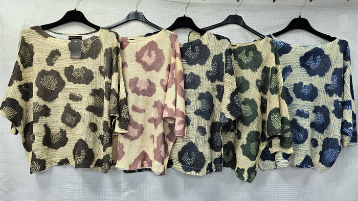 Big Leopard Fine Mesh Knit