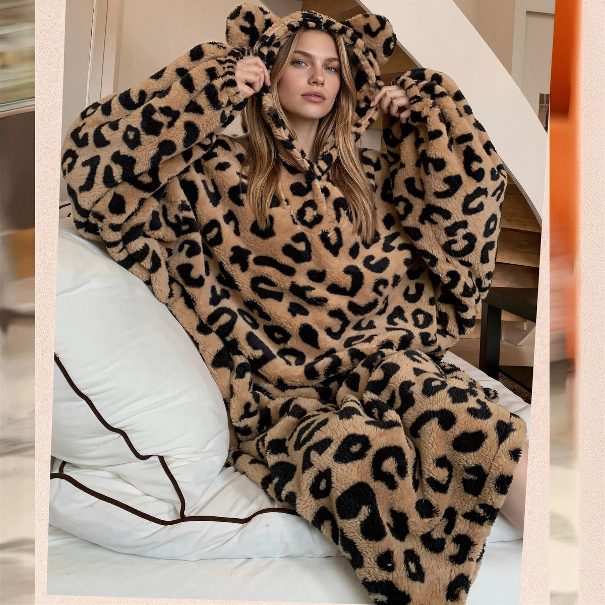Cosy Soft Leopard TV Hoodie