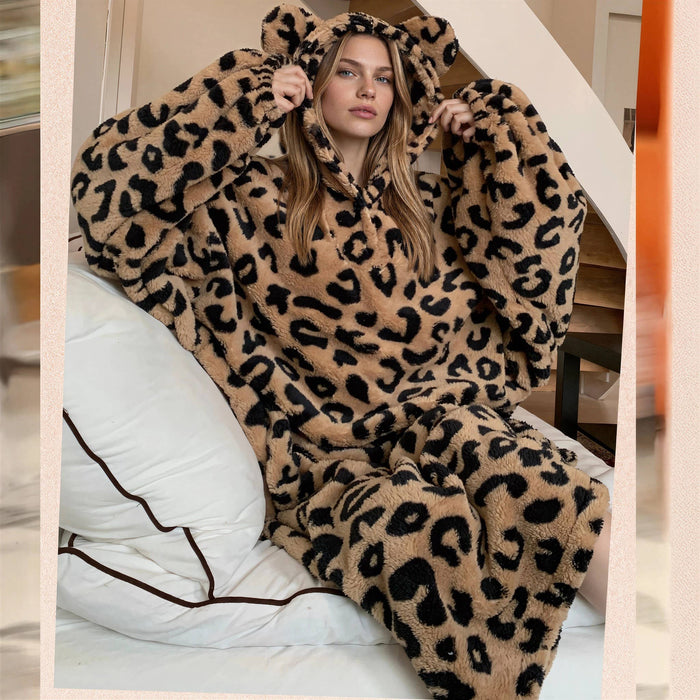 Cosy Soft Leopard TV Hoodie