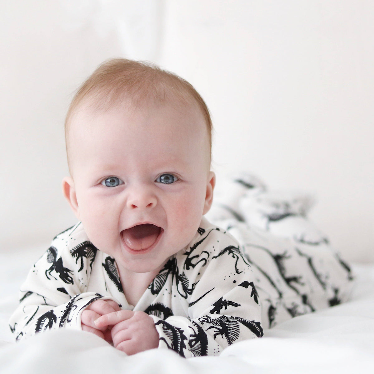 Unisex Baby Cotton Sleepsuit (Onesie) – Dinosaur Print