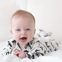 Unisex Baby Cotton Sleepsuit (Onesie) – Dinosaur Print