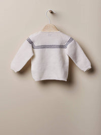 LOVE ON WINTER DAYS- Sweater with shoulder opening knitted in Merino wool