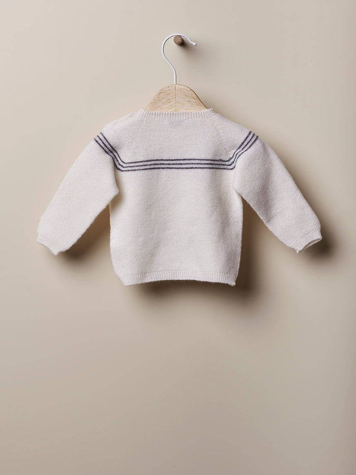 LOVE ON WINTER DAYS- Sweater with shoulder opening knitted in Merino wool