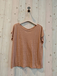 BASIC U-NECK T-SHIRT 100% LINEN Ref-2295