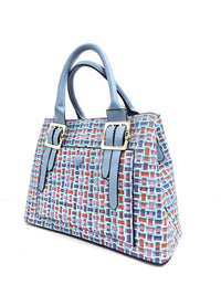 Medium Size Multicolour Front Pocket Two-toned Tote Bag