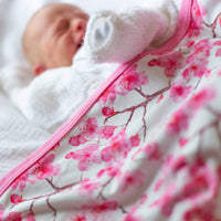 Unisex Baby Cotton Sleepsuit (Onesie) – Cherry Blossom Print