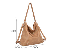 Soft Medium Big Size Mono Handle Hobo Bag with Studs-9332