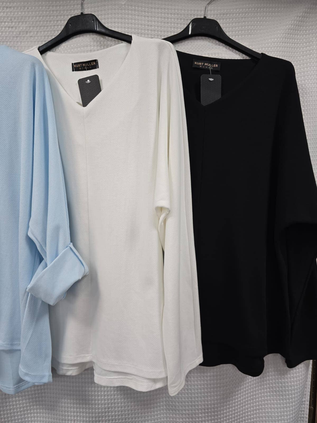 Cotton Textured V Sweatshirt
