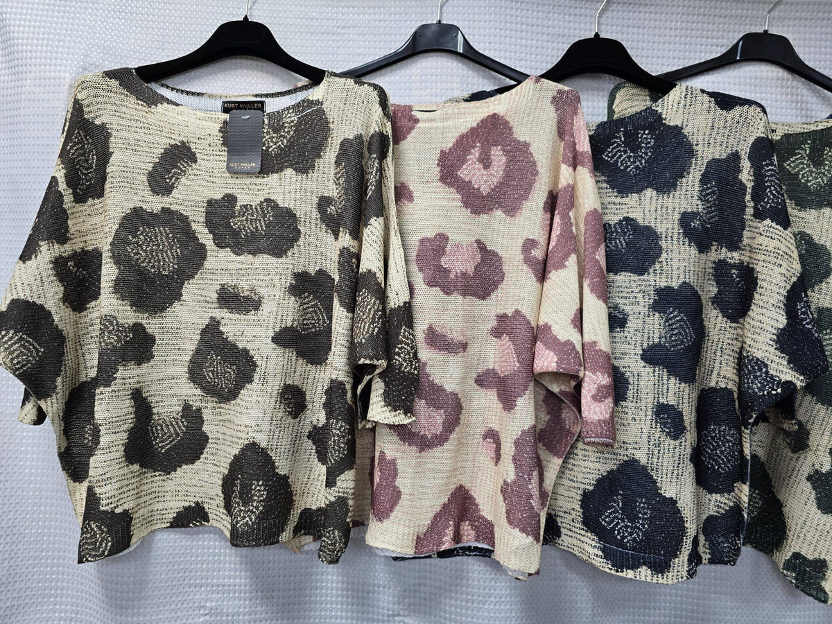 Big Leopard Fine Mesh Knit