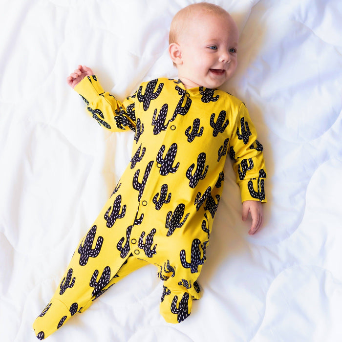 Unisex Baby Cotton Sleepsuit (Onesie) – Cactus Print