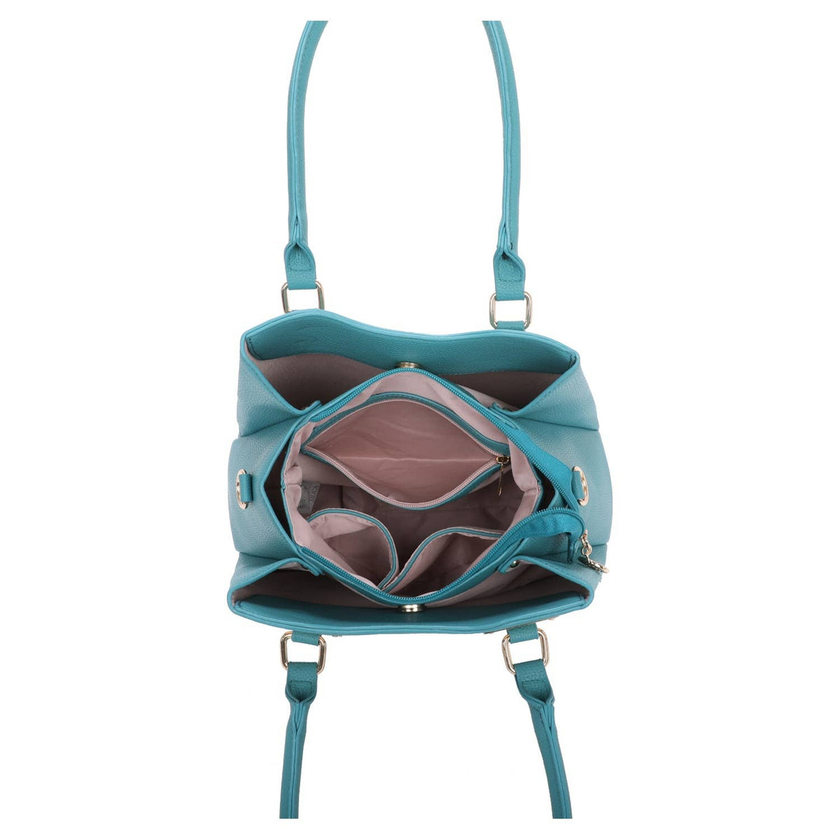 Superbia Medium 3 Compartments Square Metal Details Tote Bag