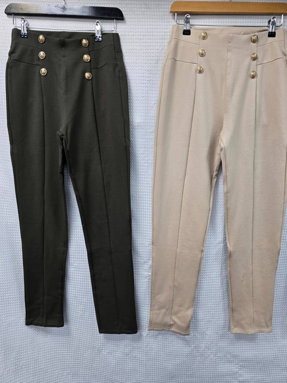 Military Gold Button Cotton Soft Trousers