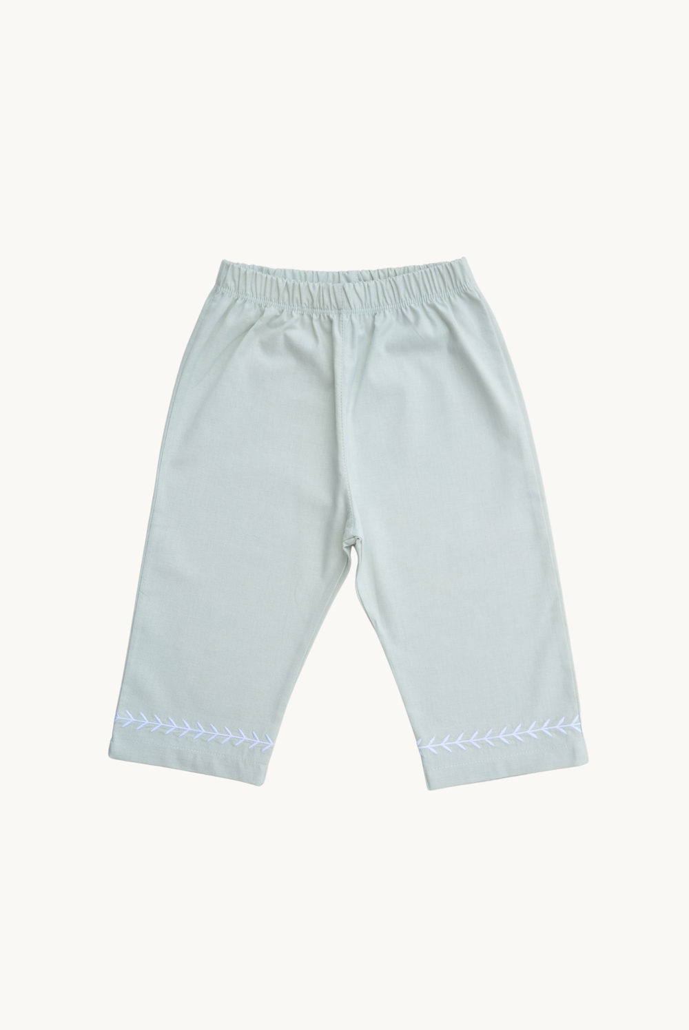 Baby/Kids Leaves Embroidery Summer trousers 100% Cotton