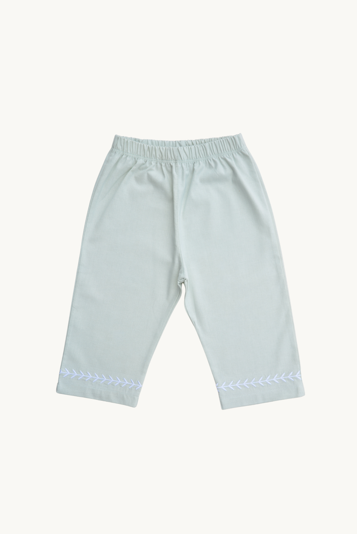 Baby/Kids Leaves Embroidery Summer trousers 100% Cotton