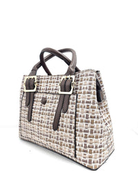Medium Size Multicolour Front Pocket Two-toned Tote Bag