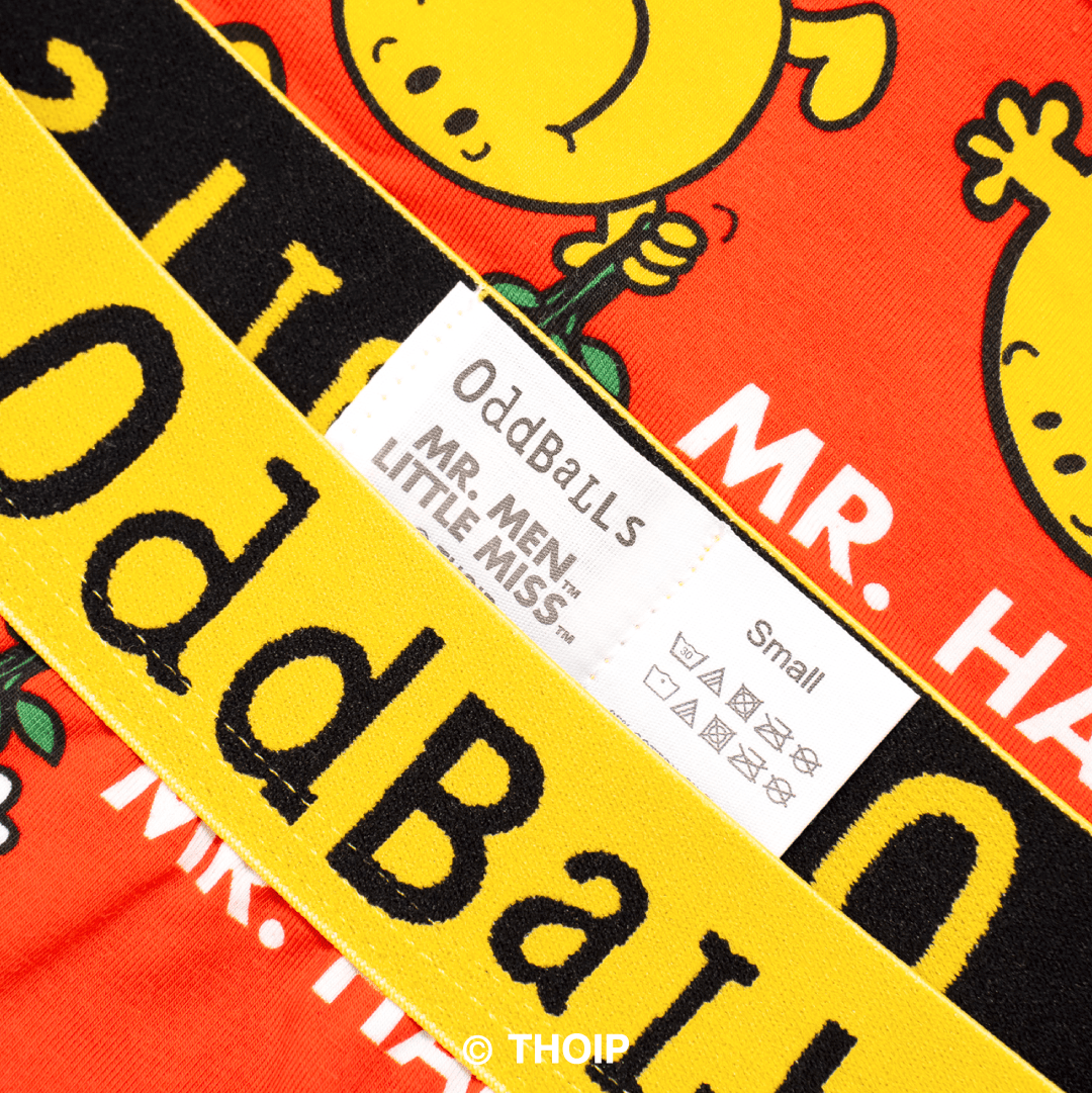 Mr Happy  - Mr Men - Mens Cotton Boxer Shorts
