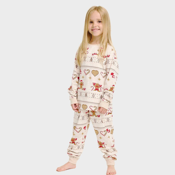 Christmas Cookie Pajamas Beige – Kids